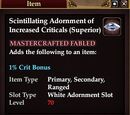 Scintillating Adornment of Increased Criticals (Superior)