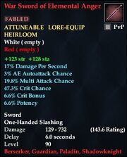 War Sword of Elemental Anger