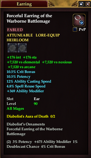 Forceful Earring of the Warborne Battlemage
