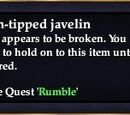 A broken-tipped javelin