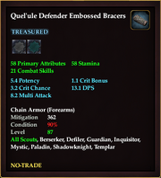 Quel'ule Defender Embossed Bracers