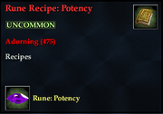 Rune Recipe- Potency