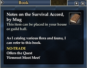 Notes on the Survival Accord, by Mug