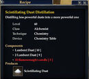 Scintillating Dust Distillation