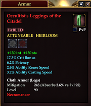 Occultist's Leggings of the Citadel