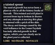 A tainted sprout