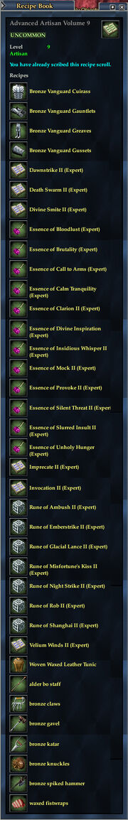 Advanced Artisan Volume 9