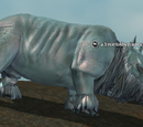 A brontotherium cow