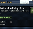 A pristine elm dining chair
