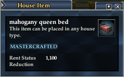 Mahogany queen bed