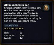 Albino snakeskin bag (Item)
