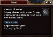 A scrap of armor