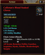 Callistan's Blood Soaked Gloves