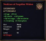 Necklace of Forgotten Wishes