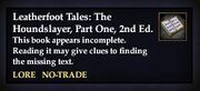 Leatherfoot Tales The Houndslayer, Part One, 2nd Ed.