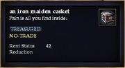 An iron maiden casket