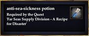 Anti-sea-sickness potion