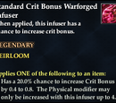 Standard Crit Bonus Warforged Infuser