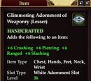 Glimmering Adornment of Weaponry (Lesser)