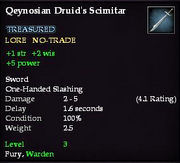 Qeynosian Druid's Scimitar