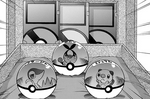 Black eligiendo a su pokémon starter