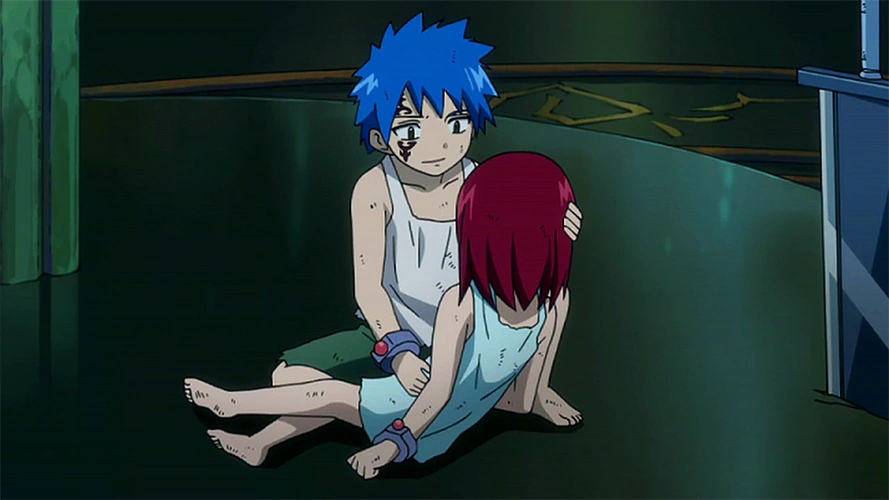 Image - Young Jellal saves Erza.png | Fairy Tail Couples Wiki | Fandom