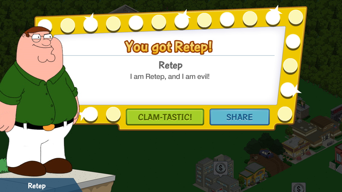 Retep Family Guy: The Quest for Stuff Wiki FANDOM powered by Wikia