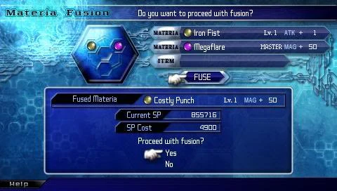 Crisis core 4 slots equipment reviews