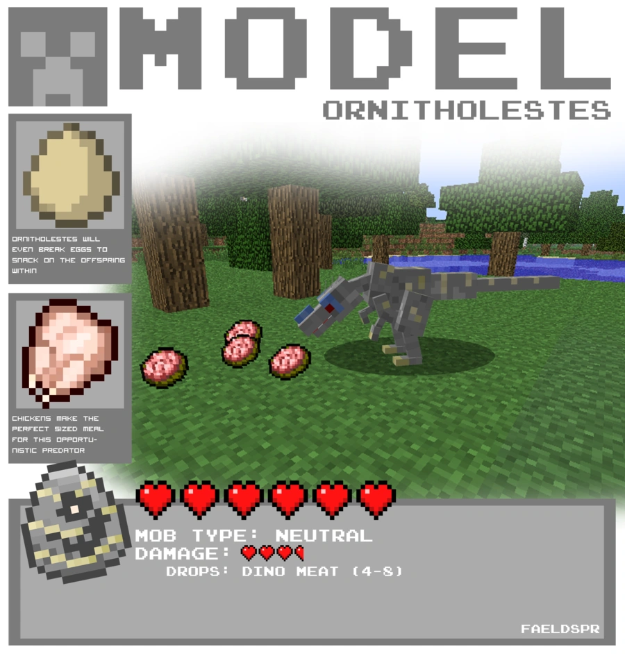 Image Minecraft ornitholestes by faeldsprd5334g7.png Fossils and