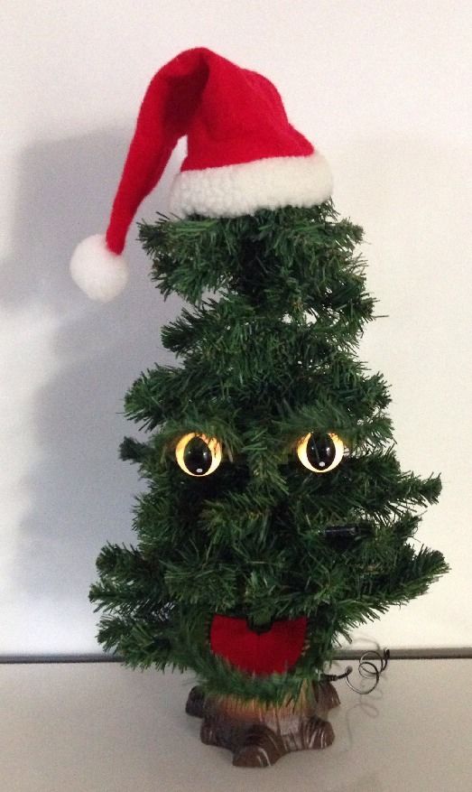 Image Vintage Gemmy Talking Singing Dancing Animated christmas tree Douglas Fir 3.jpg Gemmy