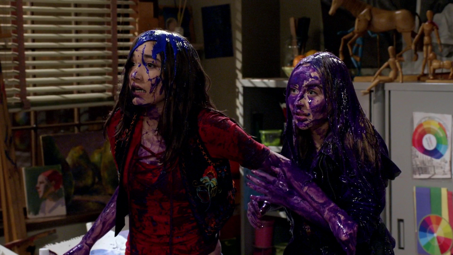 Image - Riley & Maya (3x06 - Paint Fight).png | Girl Meets World Wiki