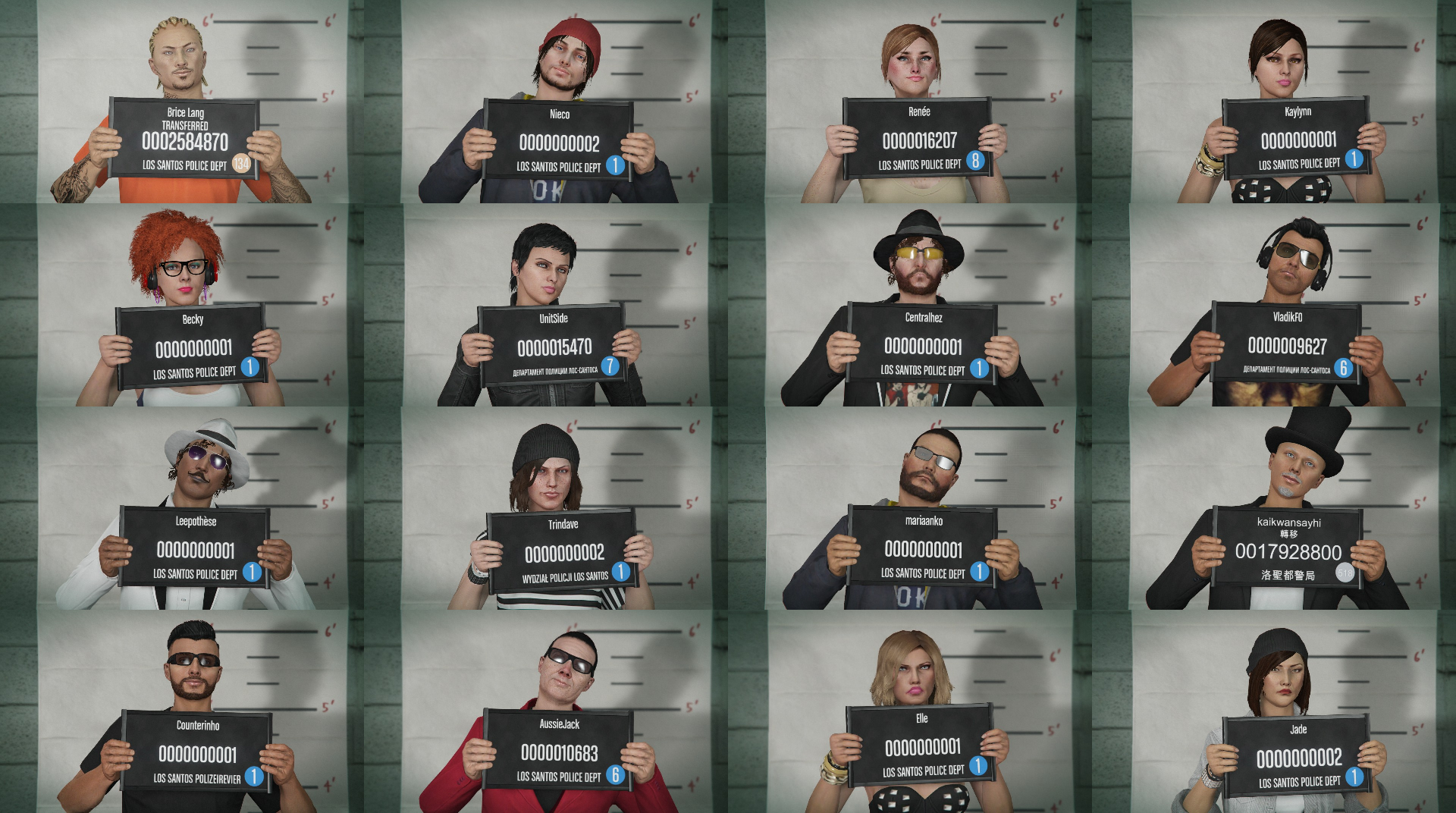 Image GTA Online mugshot collage.PNG GTA Wiki FANDOM powered by Wikia