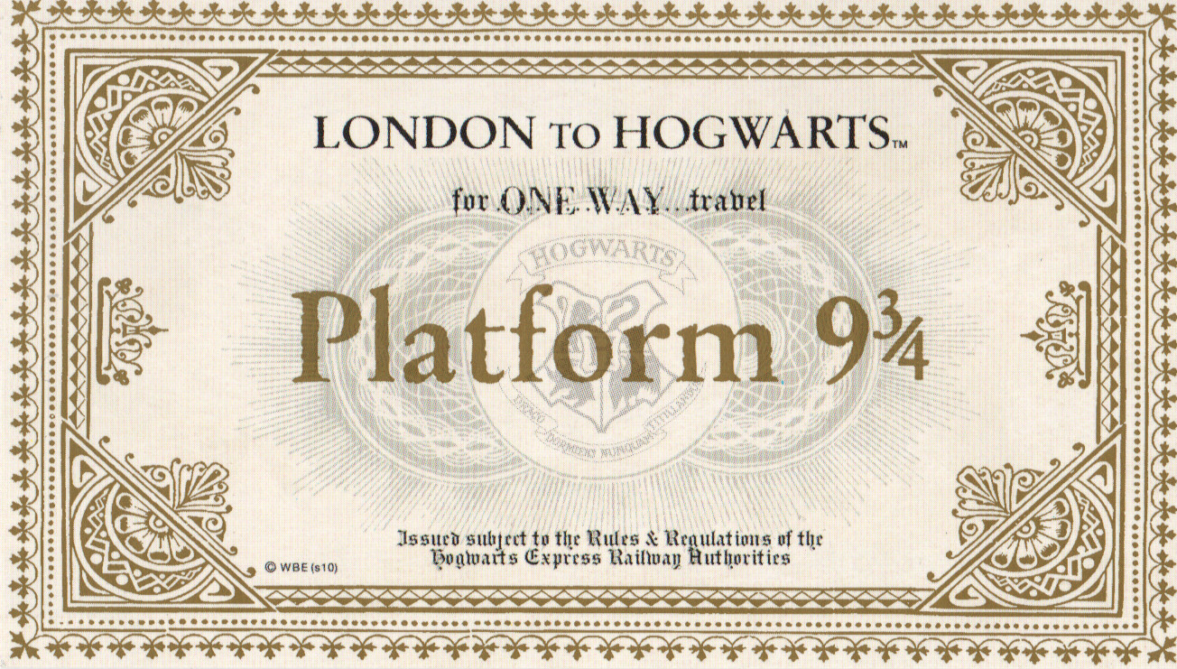 Image result for hogwarts tickets