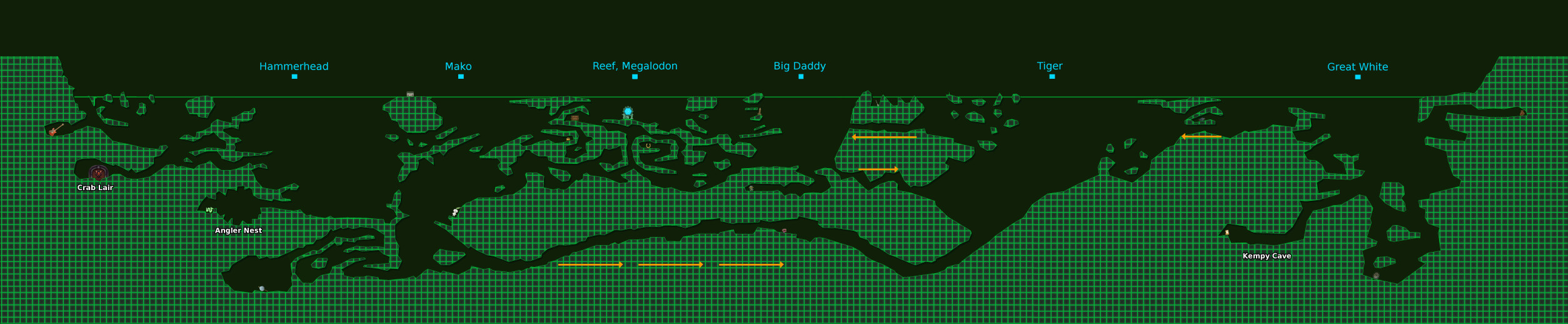 hungry shark evolution map shells reef