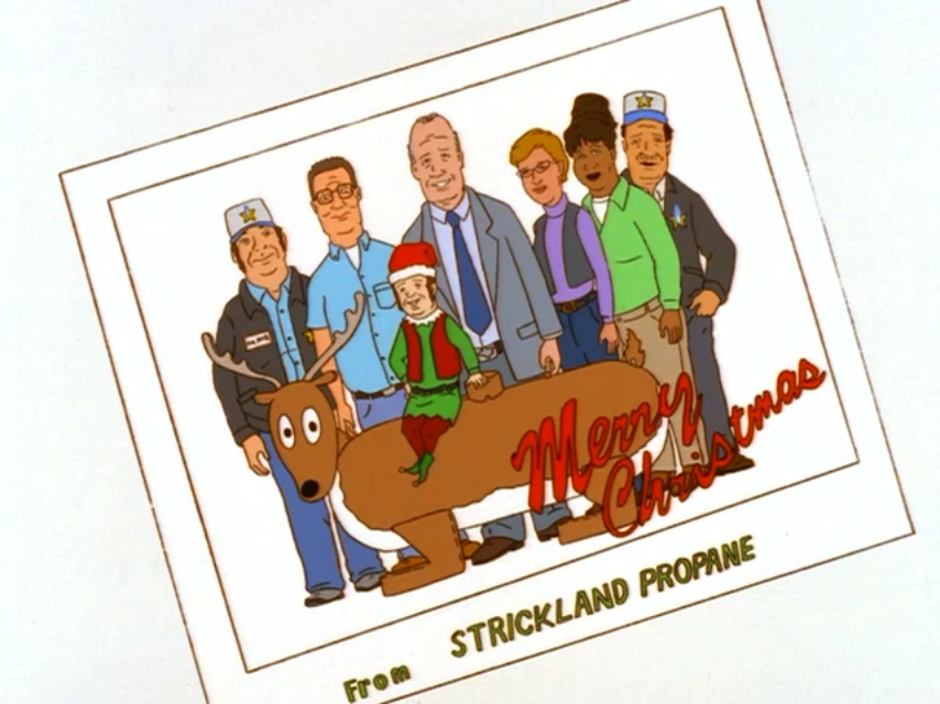 Image Strickland Propane Christmas Card.PNG King of the Hill Wiki