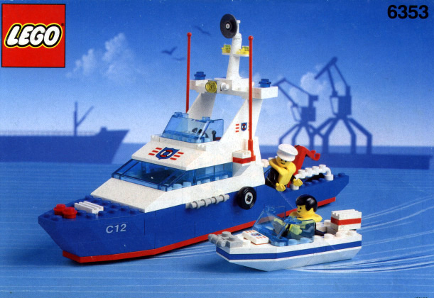 vintage lego police boat