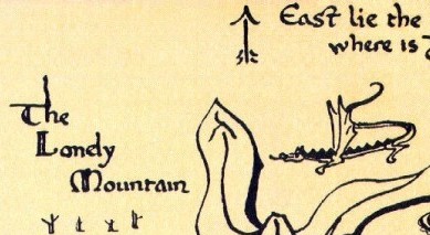 Image - Tolkien's illustration of Smaug on Thror's map by Strecno.jpg