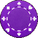 Purple poker chips