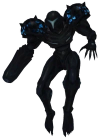 Dark Samus floating render