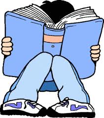 Book boy reading cartoon book