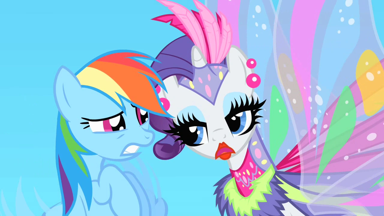 Image - Rarity tells Rainbow Dash she changed the music S1E16.png | My