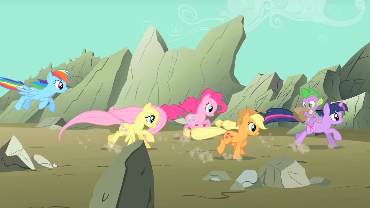 Image Main ponies racing to the scene S01E19.png My Little Pony