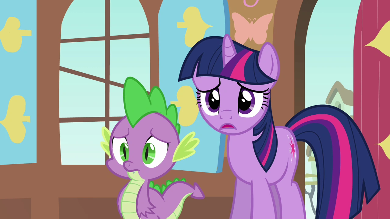 Image - Twilight and Spike worried S03E13.png | My Little Pony
