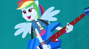 Rainbow Dash on blue Better Than Ever backdrop EG2.png