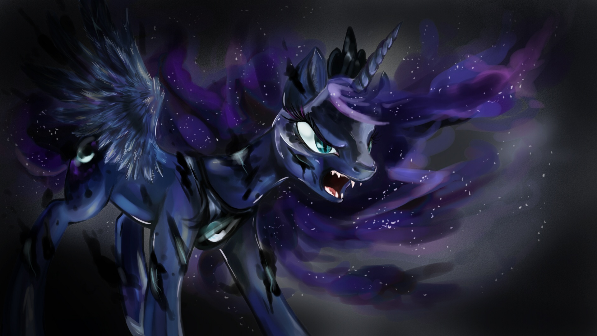 Image Princess Luna (transforming into Nightmare Moon) wallpaper by artistdreampaw.jpeg My
