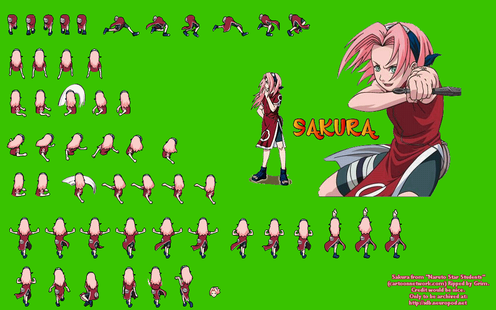 Sprite Database Sakura Sprite Pixel Art,Sprite Database Sakura Naruto Pixel...