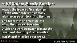 VS rules missile battle