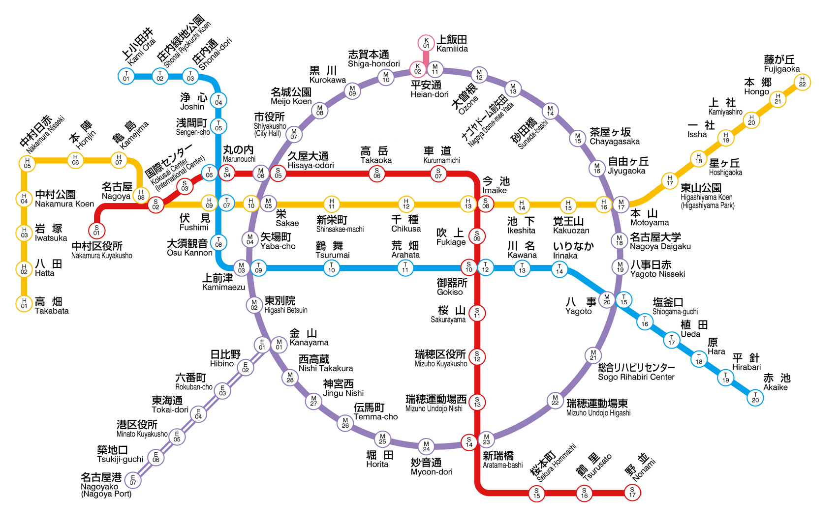 Image - Nagoya Municipal Subway Map.png | Rapid Transit Wiki ... File:Nagoya Municipal Subway ...