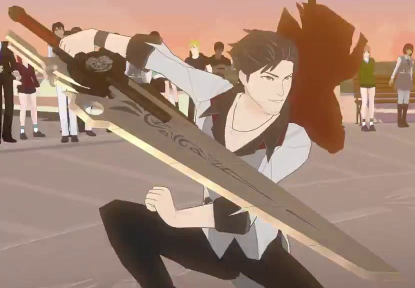 Image V3trailer Qrow Sword Croppedpng Rwby Wiki Fandom Powered