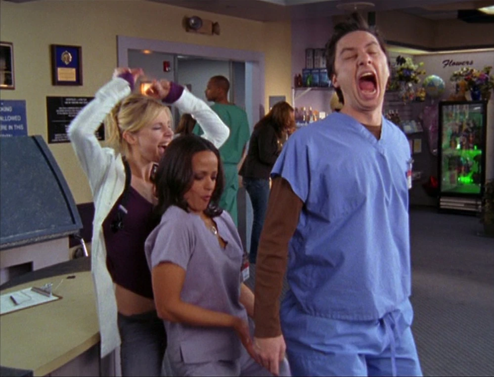 Image 5x17J.D. has Turk's butt.jpg Scrubs Wiki Fandom powered by